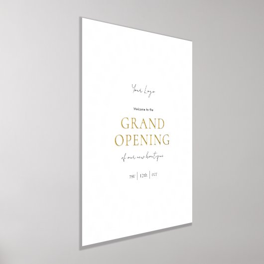 ビジネスグランドオープニングエレガントイベントフォイルサイン 箔ポスター (レイダウン)