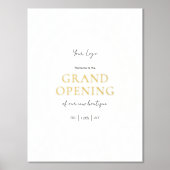 ビジネスグランドオープニングエレガントイベントフォイルサイン 箔ポスター (正面)