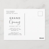 ビジネスグランドオープニングブラックバラ金ゴールドアゲートダーク ポストカード (裏面)