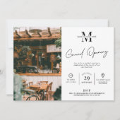 ビジネスグランドオープニングミニマリストモダン写真 招待状 (正面)