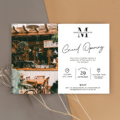 ビジネスグランドオープニングミニマリストモダン写真 招待状