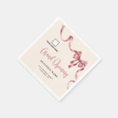 ビジネスグランドオープニングモダンリボンロゴ スタンダードカクテルナプキン (角)