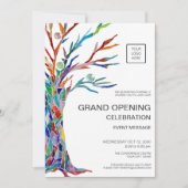 ビジネスグランドオープニングロゴ 招待状 (正面)