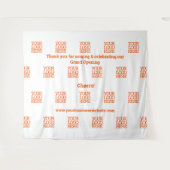 ビジネスグランドオープンのロゴ写真壁を追加 タペストリー (正面(横))