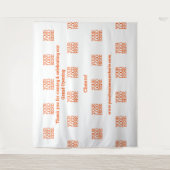 ビジネスグランドオープンのロゴ写真壁を追加 タペストリー (正面)