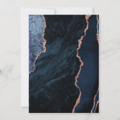 ビジネスグランドオープンネイビーローズゴールドアゲート 招待状 (裏面)