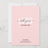ビジネスグランドオープンピンクモダンエレガント 招待状 (裏面)