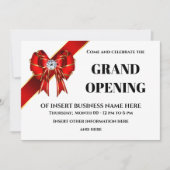 ビジネスグランドオープンレッドボウリボンVIPゲスト セーブザデート (正面)