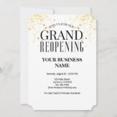 ビジネスグランドリオープニングフェイク金ゴールド紙吹雪スター 招待状 (正面)