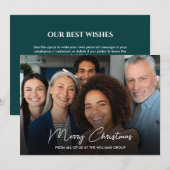 ビジネスグリーンチームのクリスマス写真 シーズンカード (正面/裏面)