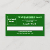 ビジネスグリーンフラットロイヤリティカード ロイヤリティカード (正面)