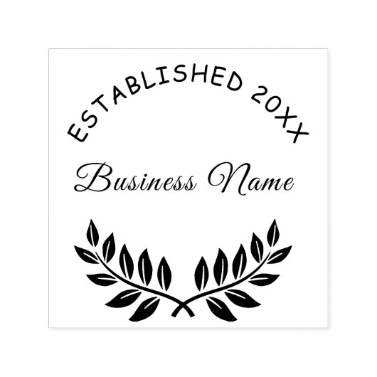 ビジネスコマパニーネームクラシックローレルリース セルフインキングスタンプ (デザイン)