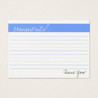 ビジネスコメントカード