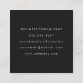 ビジネスコンサルタントのアイコン スクエア名刺 (裏面)