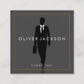 ビジネスコンサルタントのアイコン スクエア名刺 (正面)