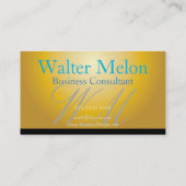 ビジネスコンサルタントのゴールデンバリュー素晴らし予算 名刺 (裏面)