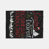 ビジネスコンサルタントクリスマスジョブかわいいクリスマス フリースブランケット (正面(横))