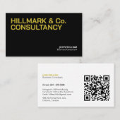 ビジネスコンサルタントプロフェッショナルカード(QRコード付き) 名刺 (正面/裏面)