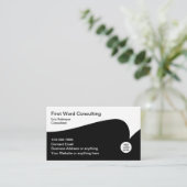 ビジネスコンサルタントロゴモダン名刺 名刺 (スタンド正面)
