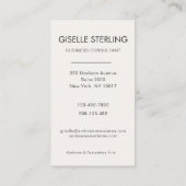 ビジネスコンサルタント中立プロフェッショナル写真 名刺 (裏面)