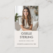 ビジネスコンサルタント中立プロフェッショナル写真 名刺 (正面)