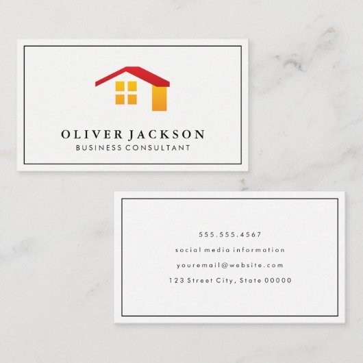 ビジネスコンサルタント | 実在代理人 名刺 (正面/裏面)