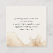 ビジネスコンサルタントBeige Water Colorゴールドフォイル スクエア名刺 (裏面)