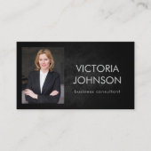 ビジネスコンサルテカスタムントフォトブラックストーン 名刺 (正面)