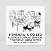 ビジネスサポートサービスのプロモーション スクエア名刺 (正面)