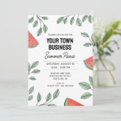 ビジネスサマー ピクニック きゅうり 招待状 (スタンド正面)