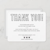 ビジネスサンキューアーバン男らし白黒 サンキューカード (正面/裏面)