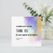 ビジネスサンキューカードブライトカラフルアート サンキューカード (スタンド正面)