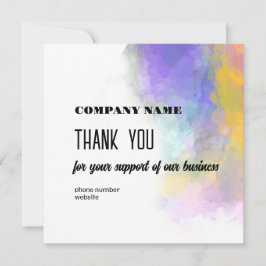 ビジネスサンキューカードブライトカラフルアート サンキューカード