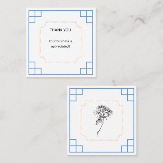 ビジネスサンキューカード スクエア名刺 (正面/裏面)