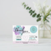 ビジネスサンキューカード – ソフトパステル エンクロージャーカード (スタンド正面)