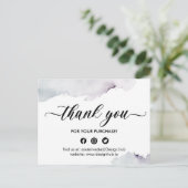 ビジネスサンキューカード、水色感謝していあなた ポストカード (スタンド正面)