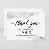 ビジネスサンキューカード、水色感謝していあなた ポストカード (正面/裏面)