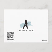 ビジネスサンキューカード、水色感謝していあなた ポストカード (裏面)