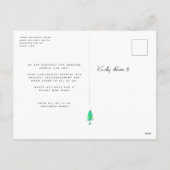 ビジネスサンキュークリスマスパインハッピーホリデー シーズンポストカード (裏面)