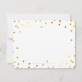ビジネスサンキューシックな金ゴールドスポットモダン 招待状 (裏面)