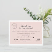 ビジネスサンキューシックモダン赤面ピンク (スタンド正面)