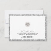 ビジネスサンキューシモダンック銀フェイクグリッター サンキューカード (裏面)