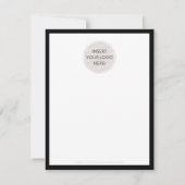 ビジネスサンキューシルバーモダングリッターブラック サンキューカード (裏面)