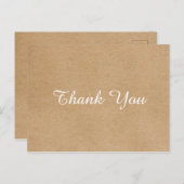 ビジネスサンキューシンプルユー素朴クラフト ポストカード (正面/裏面)