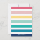 ビジネスサンキューパステルレインボーストライプカラフル サンキューカード (裏面)