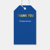 ビジネスサンキューブルータイポグラフィギフトラベル ギフトタグ (裏面)