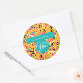 ビジネスサンキューボルドカラー抽象芸術 ラウンドシール (封筒)