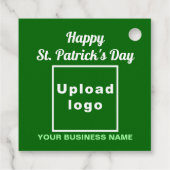 ビジネスサンパトリックグリーティングオングリーンメッセージカード フェイバータグ (裏面)