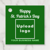 ビジネスサンパトリックグリーティングオングリーンメッセージカード フェイバータグ (正面)