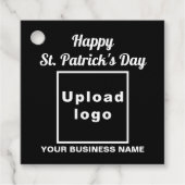 ビジネスサンパトリックグリーティングオンブラックメッセージカード フェイバータグ (正面)